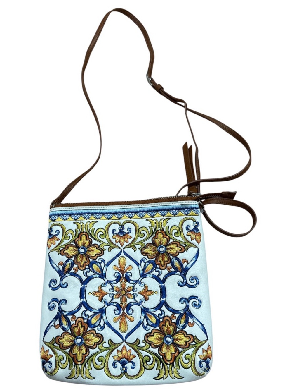 Brighton "Bella Lucca" (or Bella Limone) Embroidered Crossbody Pouch